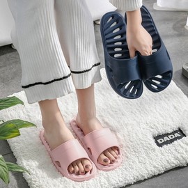 ComfortGrip Anti-slip Wave Line EVA Bathroom Slippers 42-43 Gray