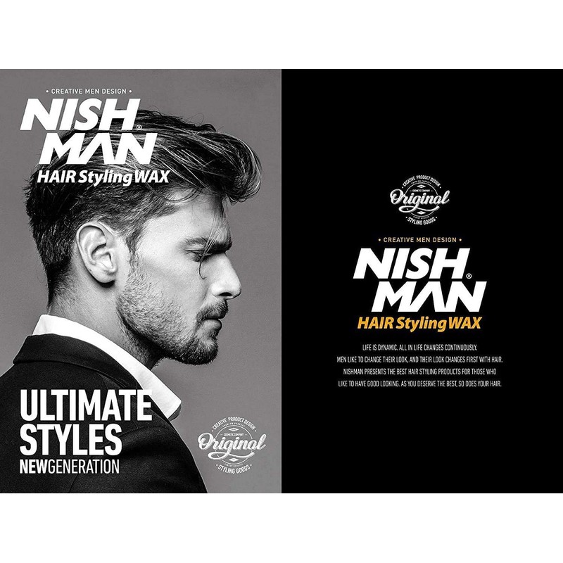 Nishman Hair Styling Wax for Men, B2 Sport 150 ml