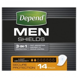 Depend Buy Depend Men Shields 14 pack Online | Chempro Chemists