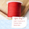 Nylon String for Bracelets, 0.8mm Red Threads for Jewelry Making,