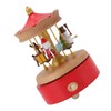 Christmas Music Box Wood Carousel Delicate Clockwork Musical Box Decoration