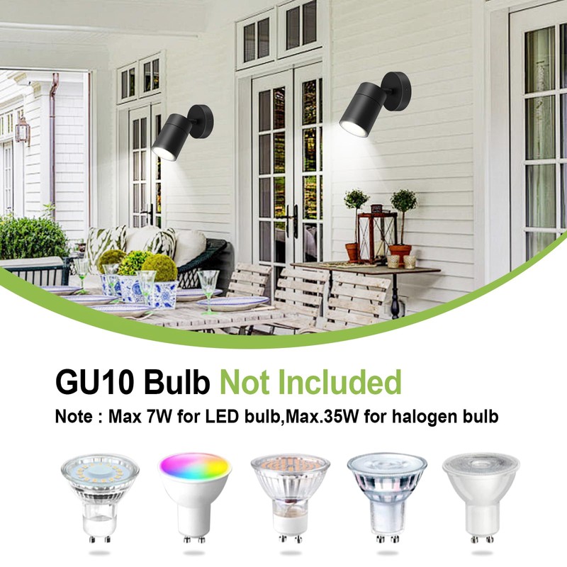 Kerry Outdoor Wall Lights, IP65 Waterproof Outside Lighting Mains Powered,