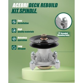 ACEBRI Deck Rebuild Kit 52" for Hustler Super 604214 Spindle 795526 Blade 791988 Belt for Hustler Super Z. High Lift Include 1 Drive Belt 3 Spindle Assembly 3 Mower Blades 3 Pulleys
