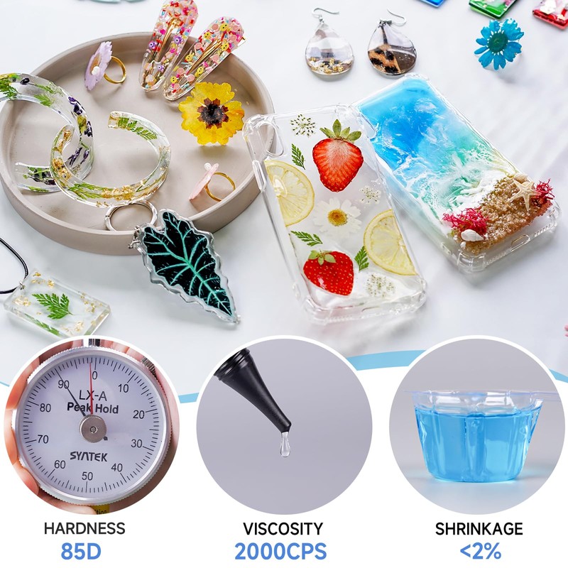LET'S RESIN UV Resin,200g Low Viscosity Crystal Clear Ultraviolet Thin