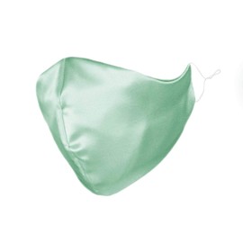 DALIX Exclusive Charmeuse Satin 3 Layer Face Mask in Mint Green - L-XL