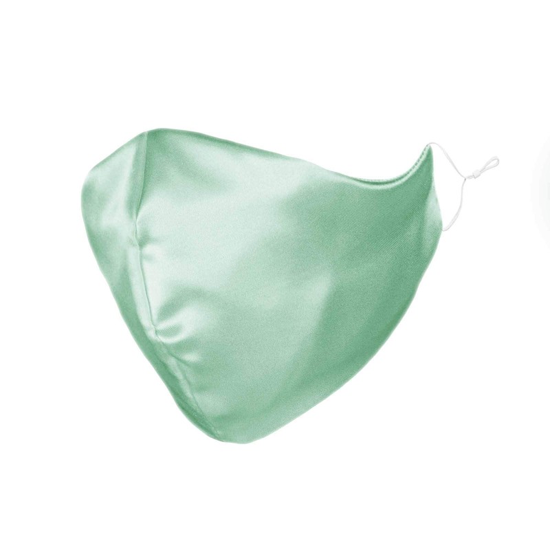 DALIX Exclusive Charmeuse Satin 3 Layer Face Mask in Mint