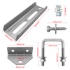8 PCS 8" Boat Trailer Bunk Brackets, Galvanized Swivel Top,