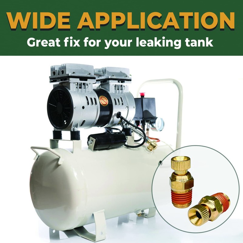 Air Compressor Tank Drain Cock, LIONMAX 1/4'' NPT Brass Tank