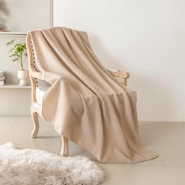 CAI TENG Fleece Throw Blanket Bulk Pack of 6 Fleece Blankets for Kids Lightweight Warm Throws Soft Cozy 50 x 60 inch Pet-Friendly Fleece Fabric Blanket for Bed Sofa Couch Wedding Gifts Khaki