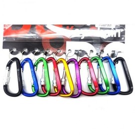 Small Bolt-Type Carabiner Hook (Camping, Climbing, Keychain) Carabiner) 5ea