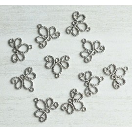 Unbranded 10 pieces Silver Chandelier Earring Parts Jewelry Making Earring Connectors Lot