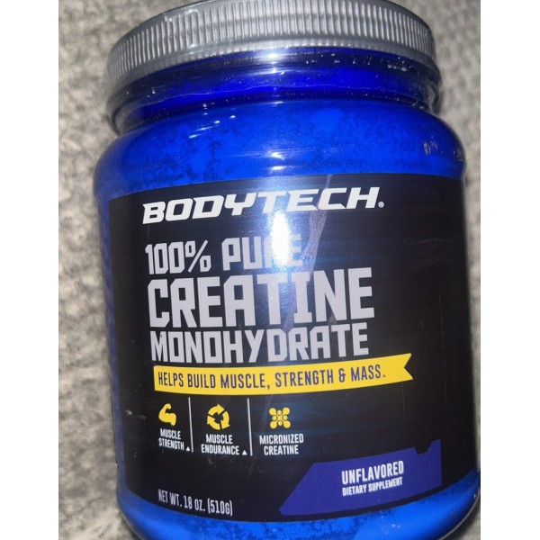 BodyTech Pure Creatine Monohydrate Powder Micronized 18 oz Unflavored Exp