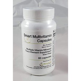 Being Well Essentials Smart Multivitamin Bio-Available - Mineral - Trace Element - Iron-Free - 60 Capsules