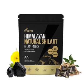 VivoNU Himalayan Shilajit Gummies | With Ashwagandha, Gokshura & other herbs | No added sugar | 60 Gummies:_Pack of 3