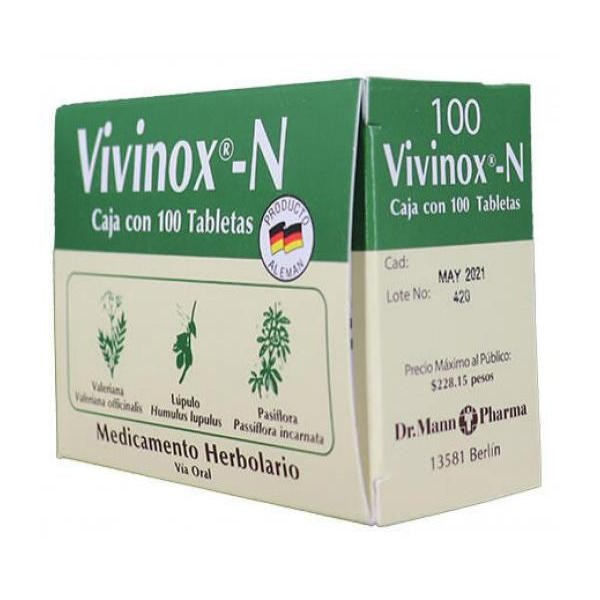 VIVIOPTAL GRAGEAS VIVINOX-N C 100 VALERIANALUPULO Y PASIFLORTA. VIVIOPTAL