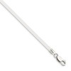 Solid 925 Sterling Silver 16inch 3mm Frosted Clear Rubber Cord