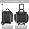 CAB55 Rolling Craft Bag, Rolling Tote Bag with Wheels for
