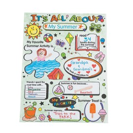 Fun Express Cyo All About My Summer Posters - 30 Pieces - Educational and Learning Activities for Kids