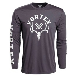 Vortex Optics Men's Antler Envy Long Sleeve T-Shirts (US, Alpha, Large, Regular, Regular, Charcoal)