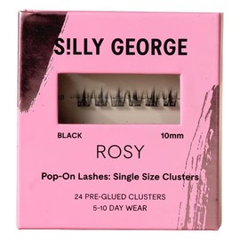 Silly George Pestañas emergentes de un solo tamaño, kit de racimo de pestañas postizas prepegadas en 1 paso, extensiones de aspecto natural, paquete d