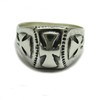 Sterling silver men's ring solid cross 925 size N -