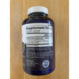 NusaPure Blueberry Concentrate 10000mg -200 Veggie Powder Caps Non-GMO 500mg