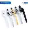 XFORT Cranked Locking Window Handle Installation Kit in Satin Chrome,