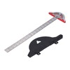 Woodworker Edge Ruler Protractor Portable Stainless Steel Angle Measuring Tool