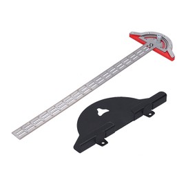 Woodworker Edge Ruler Protractor Portable Stainless Steel Angle Measuring Tool Carpenter Accessory50.8cm / 20in