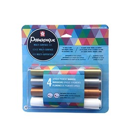 Sakura Permapaque Opaque Blister Card Dual Point Marker Dual Pt 4-PC Set D Assorted