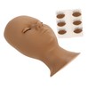 Healvian 1pc Training Mannequin Head with Replaceable Eyelids Realistic Makeup