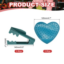 sourcing map 2pcs Rose Thorn Stripper Tool Set 5.5" 4.7" ABS Plastic PVC Flower Thorn Leaf Remover Flower Stem and Leaf Stripping for Gardening Home Florist, Dark Green