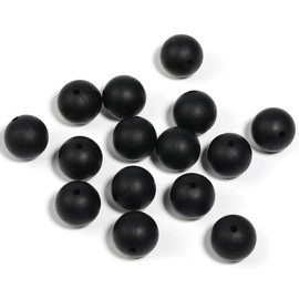 【B170】 Beads for DIY Projects: 15mm Round, Mixed Color, 30Qty PRINT, 50Qty SOLID Silicone Beads - B170:_YM385