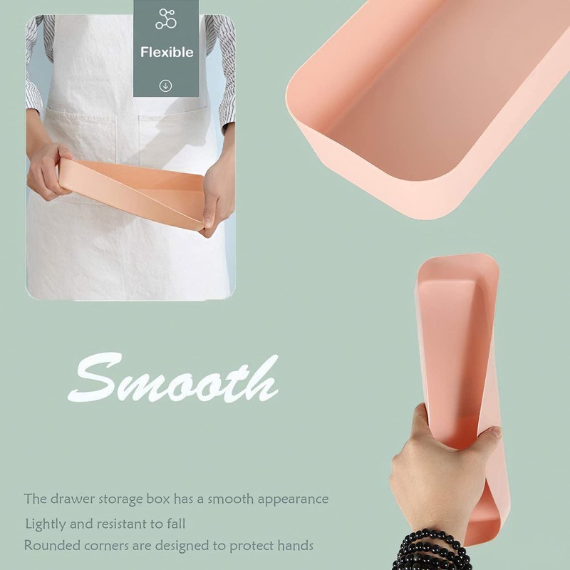 Thinkspace Beauty 12 Pieces Plastic Desk Drawer Organizer and Storage,