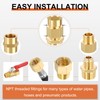 Rebower 4 Pack Female to Male Adapter Converts 1/4" MNPT