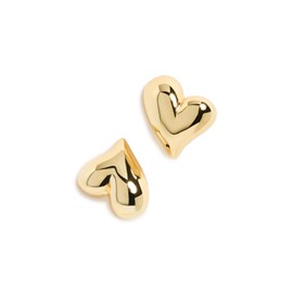 Jenny Bird Women's Art Heart Button Earrings, High Polish Gold, One Size