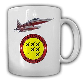 Patrouille Suisse Swiss Air Force Team F5 Tiger Insignia Airplane Switzerland Swiss Army Clunk Season Cup Coffee # 14611