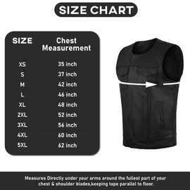 Men's SOA Collarless Leather Vest Motorcycle Biker Club Concealed Carry Outlaws (as1, alpha, 3x_l, regular, regular)
