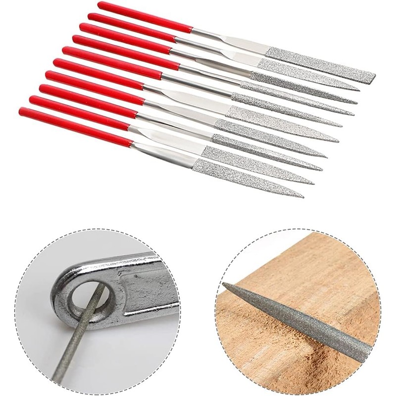 10 Pcs Mini Diamond Needle File Set – Precision Modelling