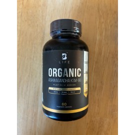 BLife Organic Ashwagandha Supplement KSM-66 Stress & Mood 60ct Platinum Series
