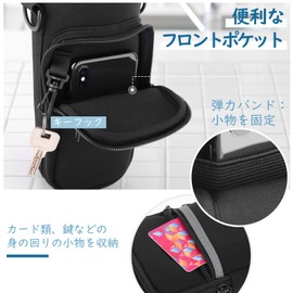 Water Bottle Carrier Cover Water Bottle Cover Nuovoware Holder Hand Bag Plastic Bottle Cover Pouch Waterproof Neoprene Insulated Water Bottle Protective Cover with Adjustable Shoulder Strap Fits