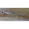 Wholesale Charms Sterling Silver 3D 34x6mm Indian Peace Pipe with