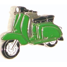 Metal Enamel Pin Badge Brooch Scooter Lambretta - Dark Green