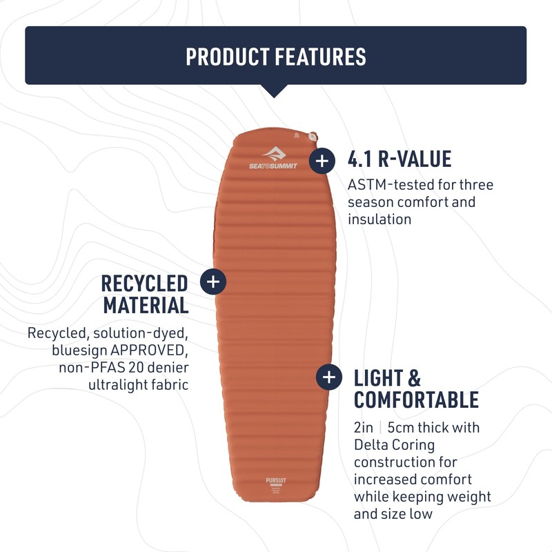 Sea to Summit Pursuit SI Sleeping Mat, Rectangular - Large/Wide