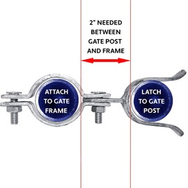 1-3/8" x 2-7/8" Chain Link Fence Gate Fork Latch - Fence Gate Latch - Galvanized Fence Gate Latch with Hole for Padlock