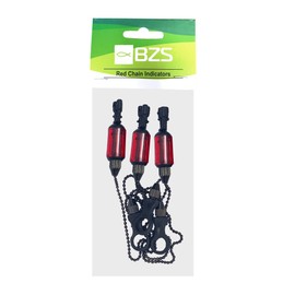3 Mixed Red Blue Green chain bite indicators bite alarm bobbins (Red)