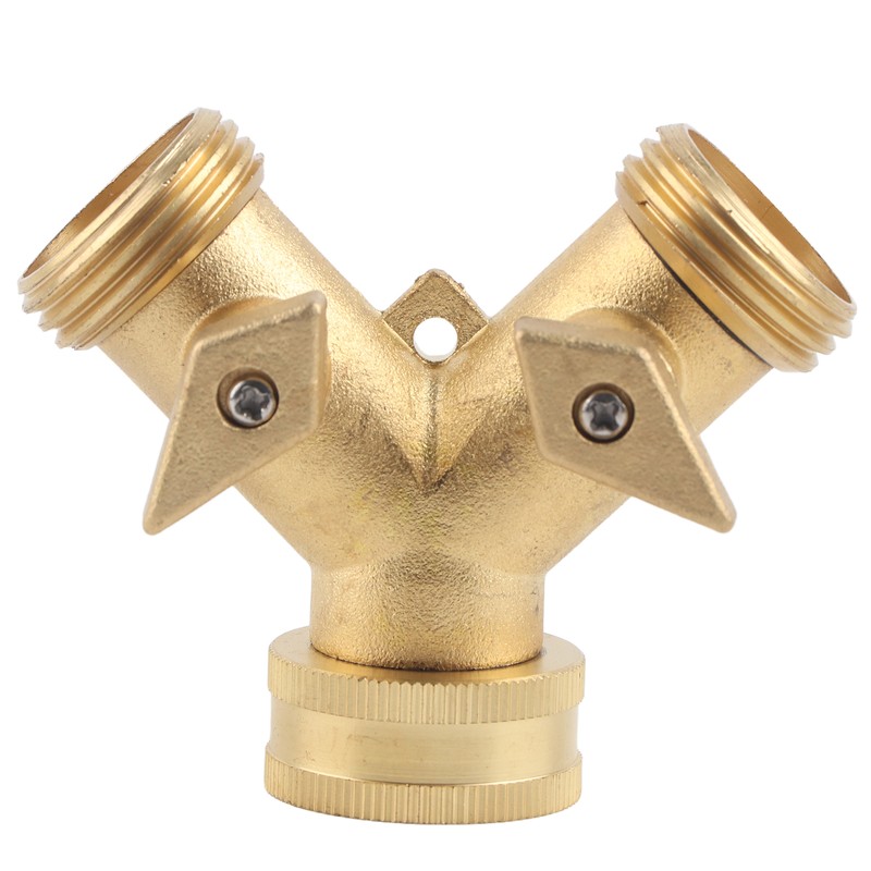 Garden Hose Splitter 2Way AllBrass Heavy Duty Simple Operation Outlet