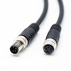 M8 4 Pin Serial Cable Connector Female to Male Plug