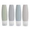 Empty Dispenser Bottle Silicone Refillable Container Shampoo Body Wash Travel