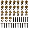 Brass Decorative Screws with Caps, 24Pcs 15mm Upholstery Tacks Self